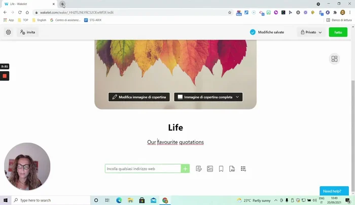 Personalizzazione dello sfondo. Aggiungere un'immagine di sfondo per migliorare l'aspetto visivo (consigliato uno sfondo bianco per una migliore leggibilità).