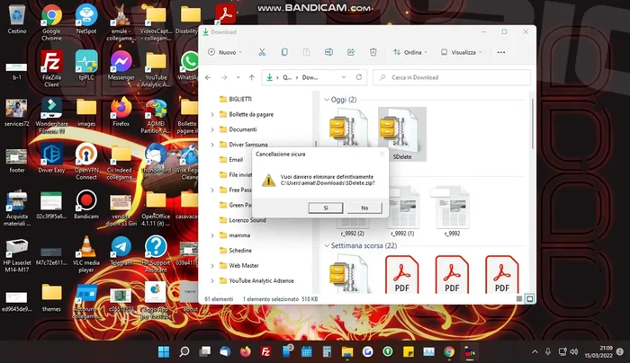 Confermare l'eliminazione.
