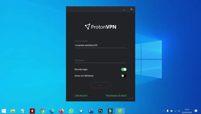 Connettiti al server scelto.