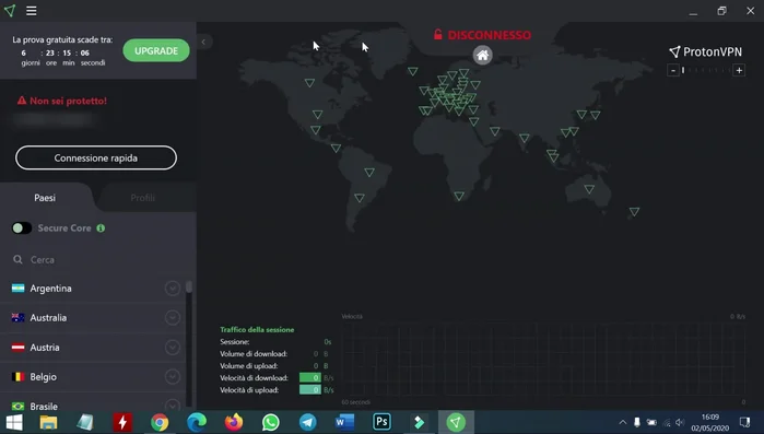 Connettiti al server scelto.