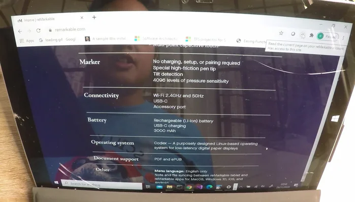 Utilizza l'icona dell'estensione per inviare la pagina web a Remarkable 2.