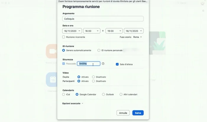 Attivare la sala d'attesa e la visualizzazione video degli ospiti.