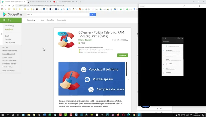 Tocca "Cancella cache"