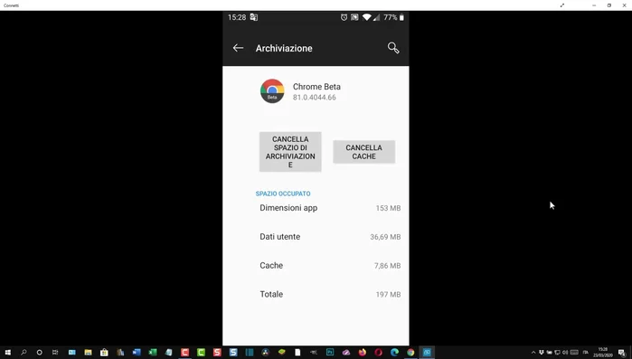Tocca "Cancella cache"