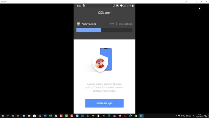 Tocca "Inizia da qui" e poi "Procedi"