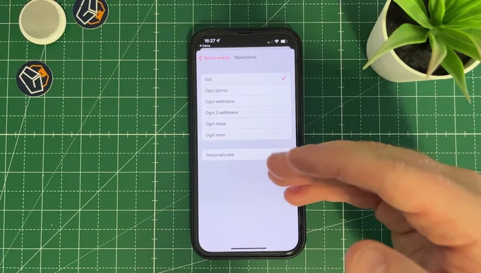 Imposta il tempo di percorrenza (opzionale).