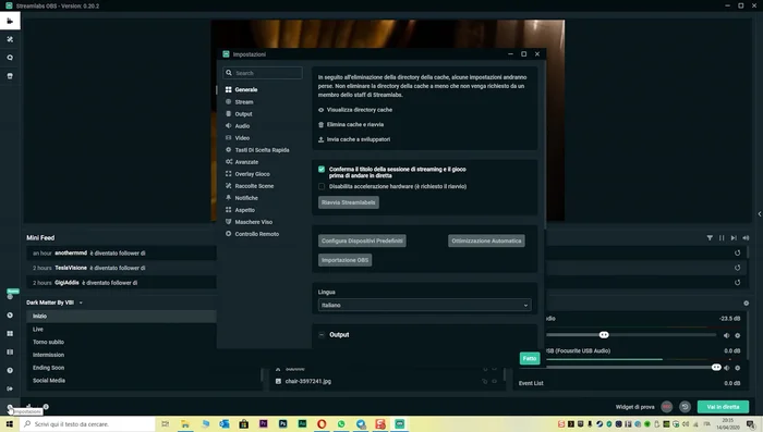 Riavvia Streamlabs OBS.