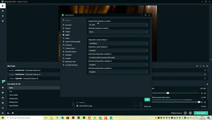 Riavvia Streamlabs OBS.