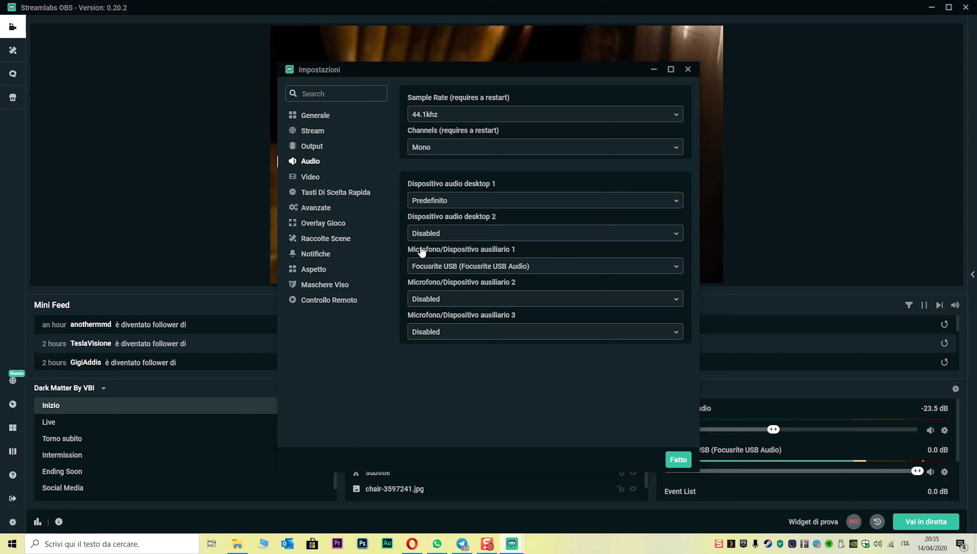 Risolvere Problema Audio Microfono Mono su OBS e Streamlabs OBS