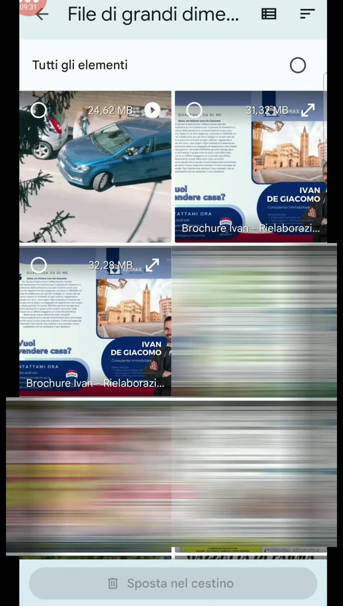 Eliminare i contenuti multimediali di app non più utilizzate (es. Snapseed, DJI, etc.).