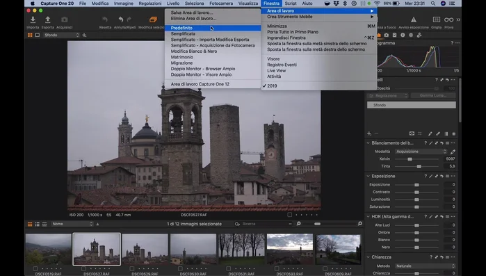 Per personalizzare ulteriormente, torna su "Visualizza" > "Area di lavoro" > "Predefinito".
