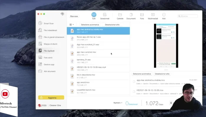 Per rimuovere definitivamente i file, scegli l'opzione "Rimuovi definitivamente" nel menu a tendina.