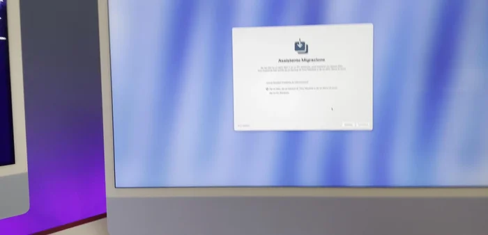 Aprire l'applicazione Assistente Migrazione su entrambi i Mac. Assicurarsi che siano connessi alla stessa rete Wi-Fi.