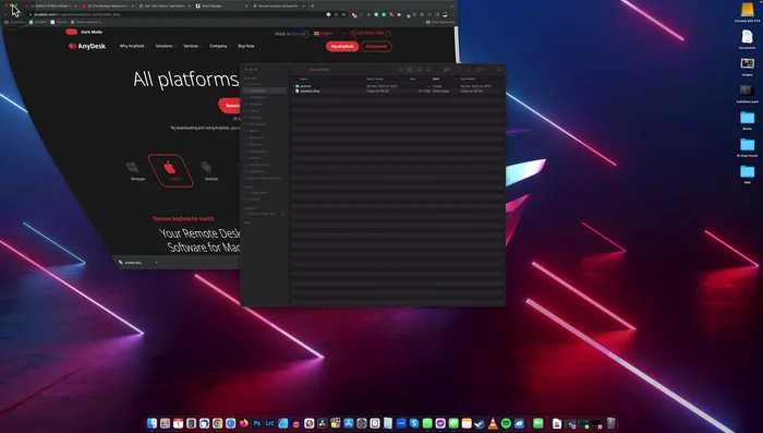 Trascina l'icona di AnyDesk nella cartella "Applicazioni".