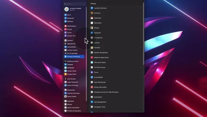 Se AnyDesk non è elencato, clicca sul pulsante "+", aggiungilo e conferma con la password.