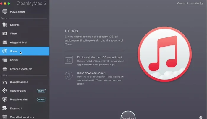 Rimuovi file inutili di backup di iTunes, vecchie applicazioni e sistemi operativi.