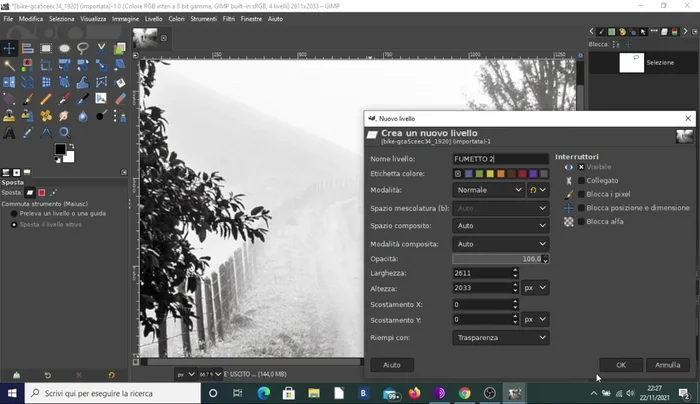 Aggiungere il testo al secondo fumetto.