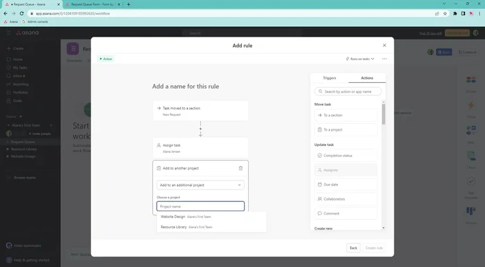 Clicca su 'Crea regola'.