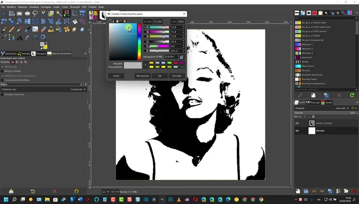 Crea un nuovo livello per il secondo colore (verde). Usa lo strumento 'Pennello' per aggiungere dettagli in verde.