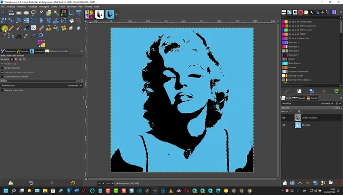 Crea un nuovo livello per il secondo colore (verde). Usa lo strumento 'Pennello' per aggiungere dettagli in verde.