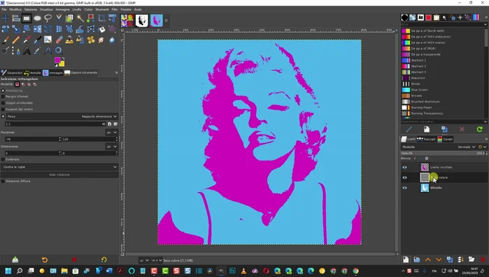 Crea un nuovo livello per il secondo colore (verde). Usa lo strumento 'Pennello' per aggiungere dettagli in verde.