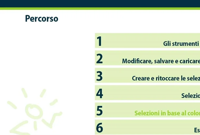 Creare selezioni basate sul colore o recuperarle dai canali dell'immagine.