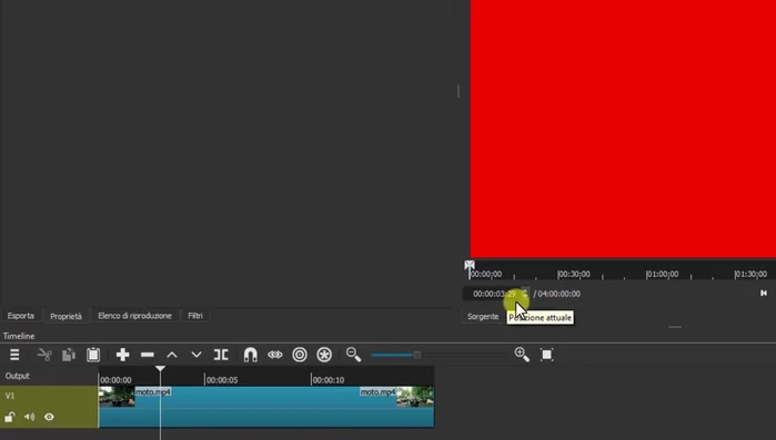 Impostare la durata dell'elemento colore (la durata della transizione).