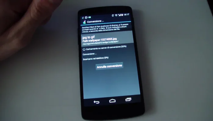 Utilizza un file manager (es. Solid Explorer) per trovare il file convertito nella cartella di destinazione.