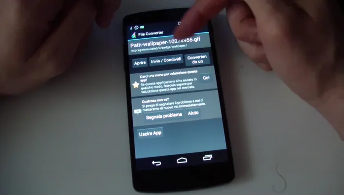 Utilizza un file manager (es. Solid Explorer) per trovare il file convertito nella cartella di destinazione.