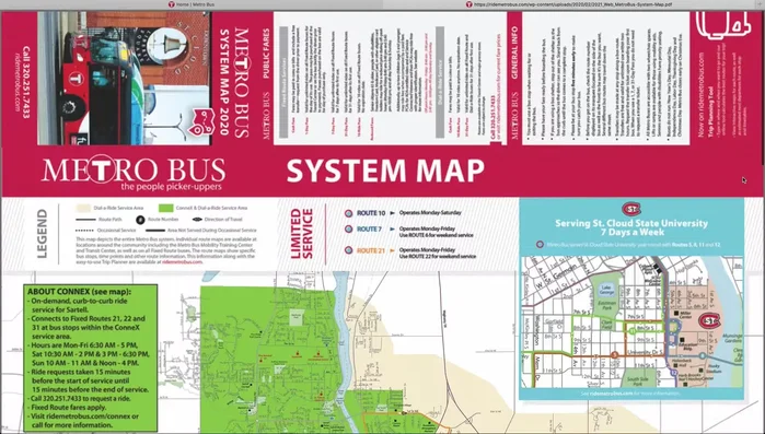 Visualizza gli orari dei singoli percorsi online tramite lo strumento di pianificazione del viaggio su ridemetrobus.com o tramite l'app Metrobus SmartRide.