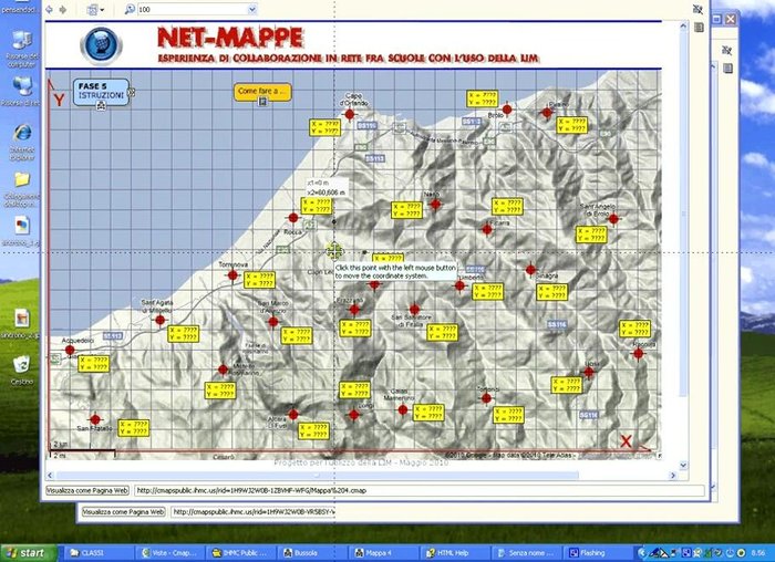 Spostare il cerchietto blu (origine) nel punto desiderato sulla mappa.