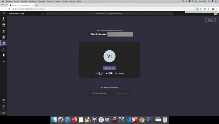 Clicca su "Partecipa ora".