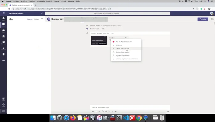 Ottieni il collegamento alla registrazione da Microsoft Stream e condividilo con gli alunni.
