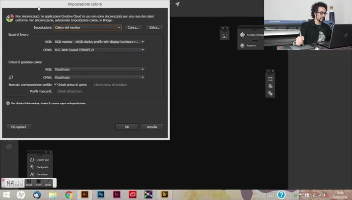 Andare su Modifica > Impostazioni colore.