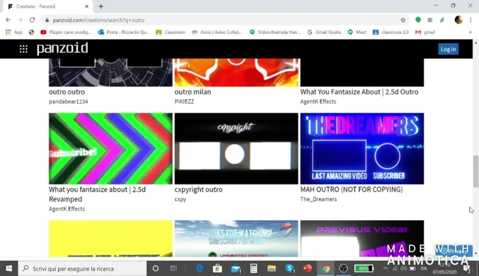 Download dell'endscreen.