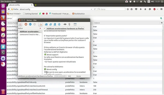 Fai doppio clic su `layers.acceleration.force-enabled` per cambiare il valore da `false` a `true`.