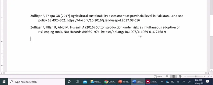 Aggiungere la bibliografia e selezionare lo stile di riferimento desiderato.