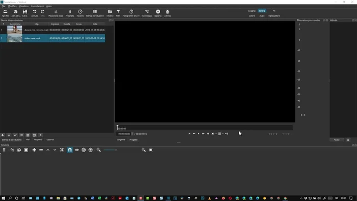 Identificare la transizione da rimuovere sulla timeline.