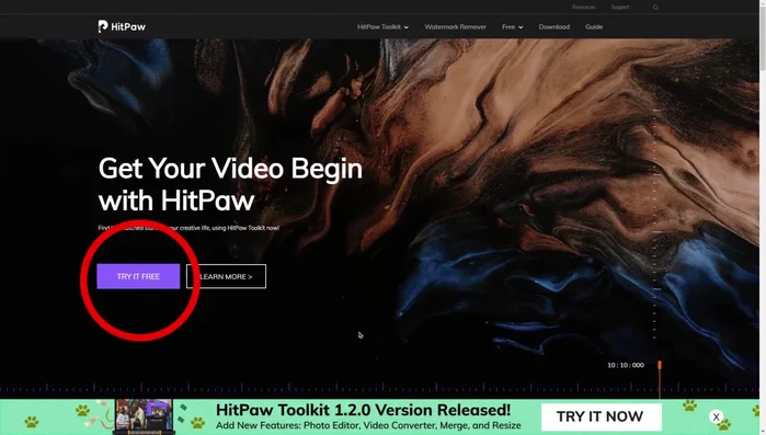 Apri HitPaw Toolkit e seleziona la lingua desiderata.