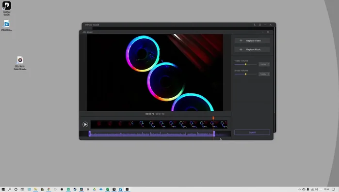 Regola il cursore audio per selezionare solo la parte del brano desiderata.