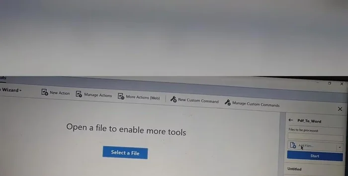 Avviare l'azione personalizzata "PDF in Word".