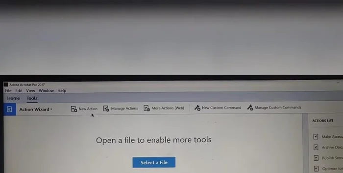 Cliccare su "Procedura guidata azioni"