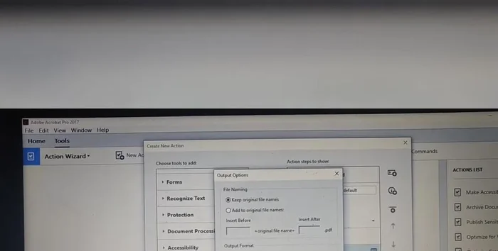 Cliccare su "OK" e salvare l'azione (es. "PDF in Word").