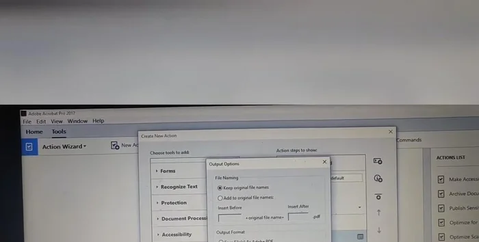 Cliccare su "OK" e salvare l'azione (es. "PDF in Word").