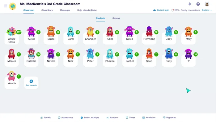 Accedere a "Grandi Idee" tramite la scheda corrispondente nella visualizzazione della classe.