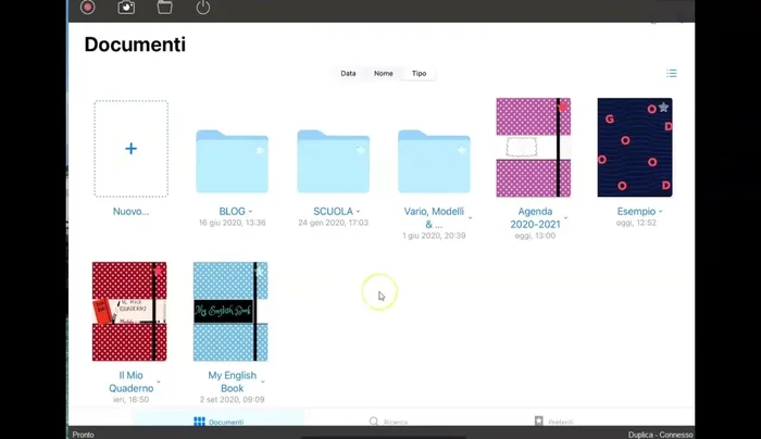 Inserisci il titolo del quaderno.