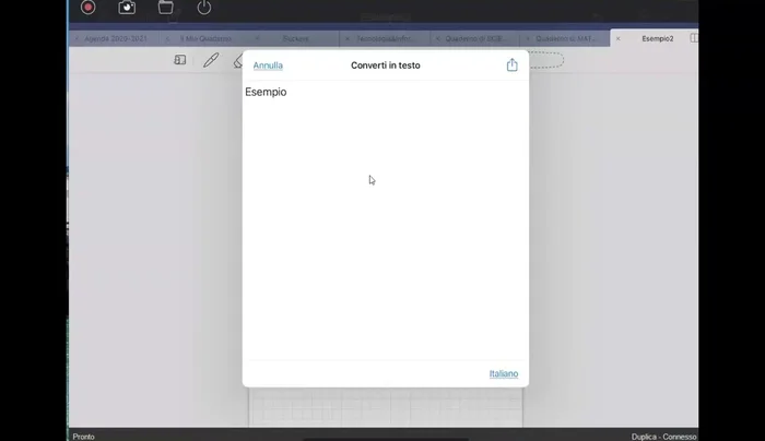 Converti la scrittura a mano in testo.
