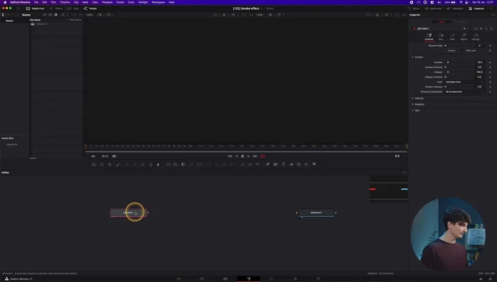 Aumentare il numero di particelle per un effetto più denso.