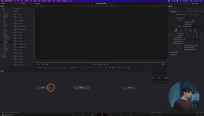 Collegare l'Emitter ad un Render. Trascinare un 'Particle Render' nella composizione e collegarlo all'Emitter.