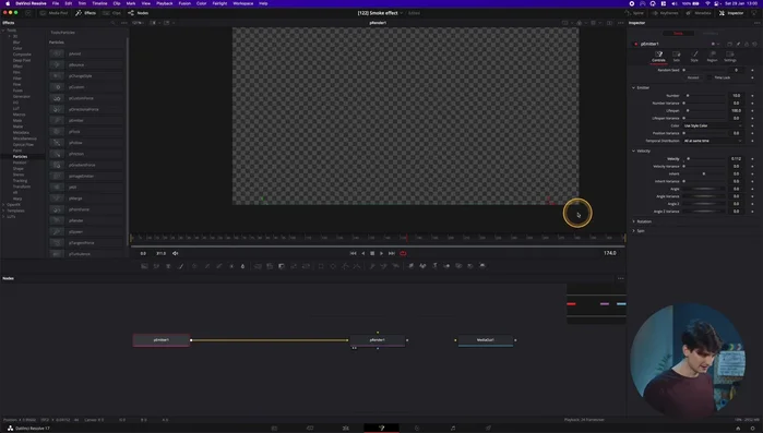 Aumentare il numero di particelle per un effetto più denso.
